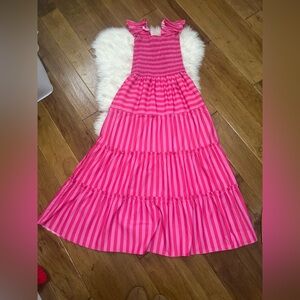 So Me Pink Striped Maxi Dress